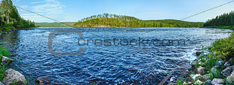 Summer river panorama (Sweden).