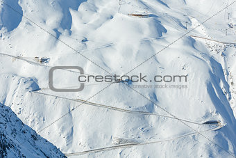 Winter mountain slope.