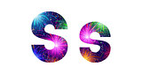 Set of letters, firework, S