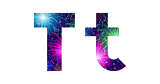 Set of letters, firework, T