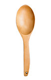 Wooden spoon on white