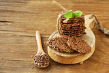 crackers from flax seeds, healthy food gluten free