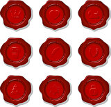 Collection of wax seals