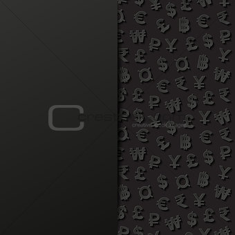 Abstract background with currency symbols
