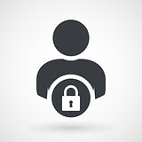 User login or access authentication icon