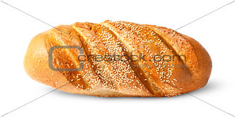 White long loaf with sesame seeds
