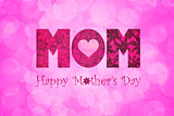 Happy Mothers Day Text Floral Background