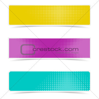 Banners with halftone design