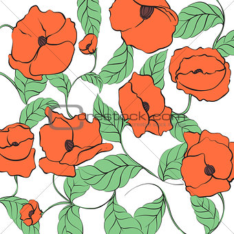 Stylized Poppy illustration