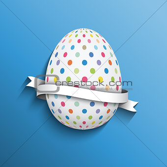 Polka dot easter egg background 