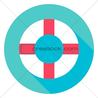 Sea Lifebuoy Circle Icon