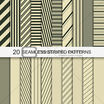 20 seamless striped patterns.