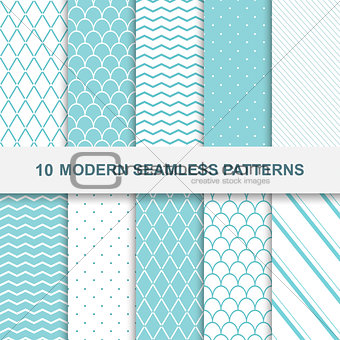 10 modern seamless patterns