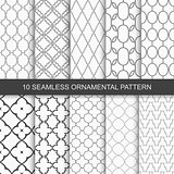 Set of vector seamless ornamental patterns.