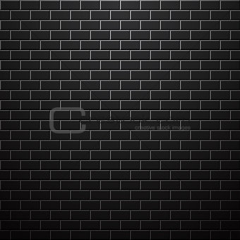 Dark brick wall. Vector background.