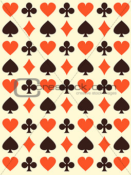 Vector background with playing cards symbols