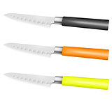 Chef knife with handle in different color