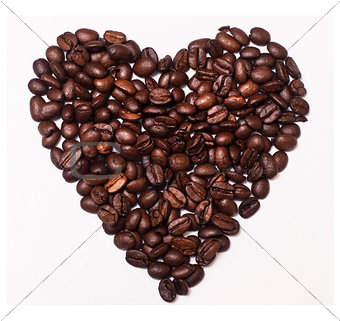  I Love Coffee - heart made of Coffee Beans