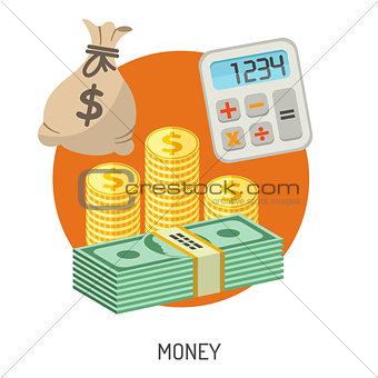 Money and Finance Flat Icons