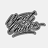 Black Best Choice Calligraphy Lettering Badge