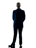 business man standing silhouette isolated
