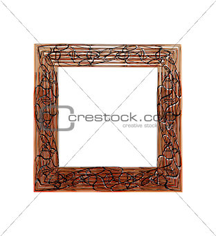 Frame black and brown with abstract print