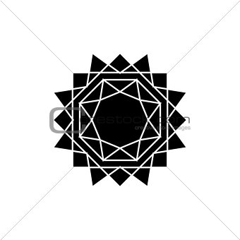 abstract isolated sun. vector. flat