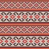 Knitted Seamless Pattern in warm hues