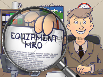 Equipment MRO through Lens. Doodle Concept.