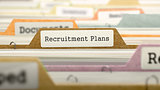 Recruitment Plans Concept. Folders in Catalog.
