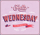 Hello Wednesday typographic design.