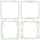 set of four decorative multilayer frameworks