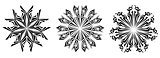 original decorative snowflake on a white background. set