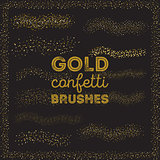 Gold confetti scatter brushes in brushes panel.
