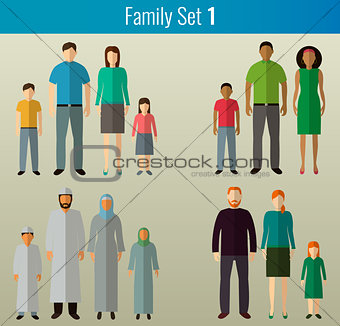 Family icons set. Vector
