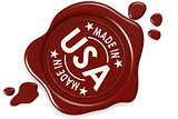Made in USA label seal isolated