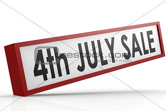 Sale banner on 4th July