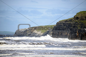 giant waves and cliffs on the wild atlantic way