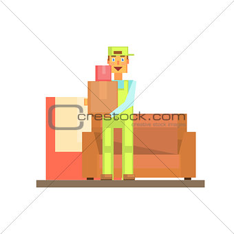 Workman Holding Boxes