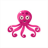 Fuchsia Octopus Icon