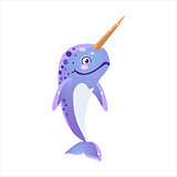 Blue Narwhal Icon