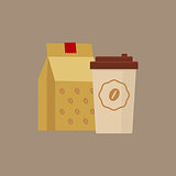 Take Away Coffee Simplified Illustration