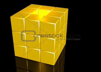 Gold cubes