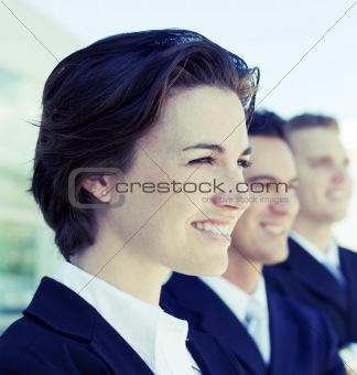 smiling business team
