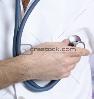 Portrait of a young doctor with stethoscope.