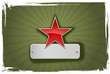 Vector red and green star frame