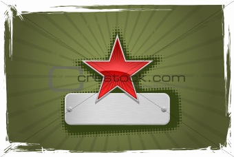 Vector red and green star frame