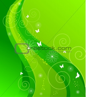 Abstract floral   background - vector