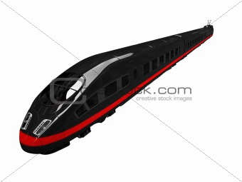 black train isolated view