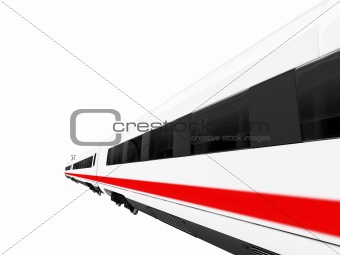 white train isolated view